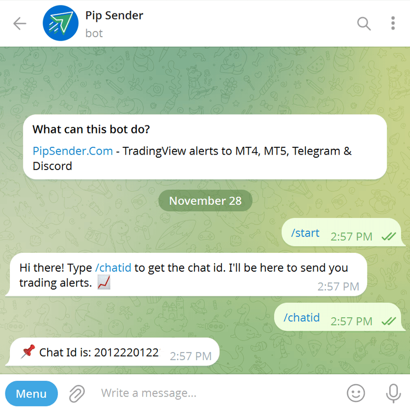 Get Telegram Chat Id